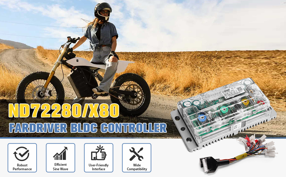 Ytrica Fardriver ND72280/X80 BLDC Controller, 72V 280A